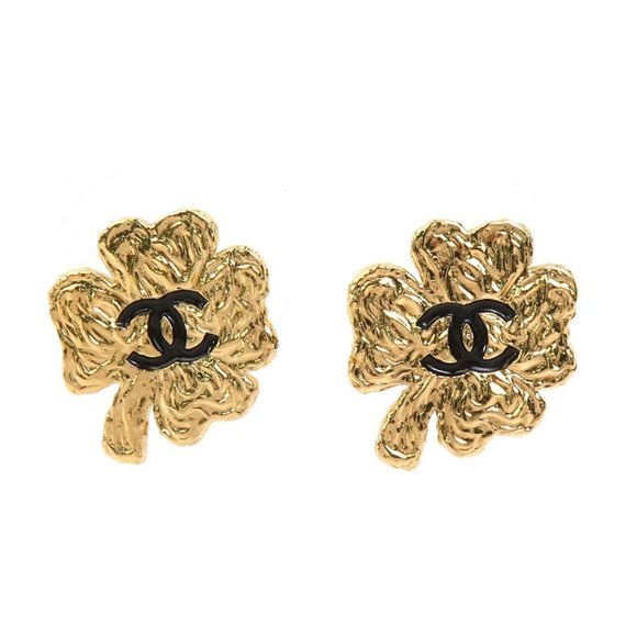 CHANEL Black Logo Earrings - Picture 1 of 5